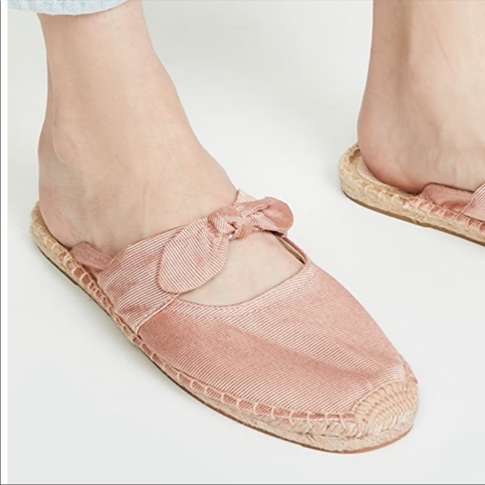SOLUDOS NEW BLUSH ESPADRILLE BOW SLIDE